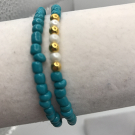 set van 2 rocaille armbanden