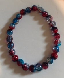 firework glaskralen armband 17 cm