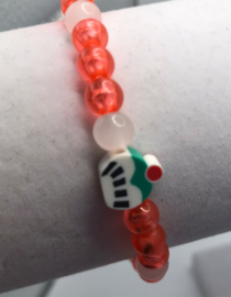 rode gebak glas kralenarmband
