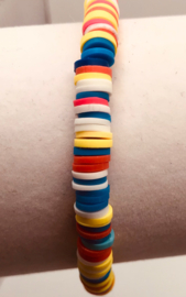 meerkleurige heishi armband 17-18 cm