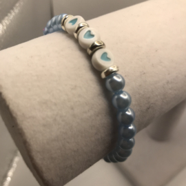 blue heart acryl  armband