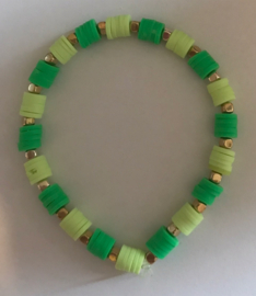 forest green heishi armband 17cm