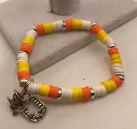 candy corn armband met bedels
