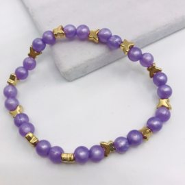 licht lavendel acryl armband 17 cm