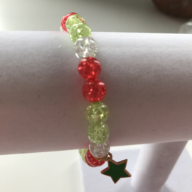 glaskralen armband met ster