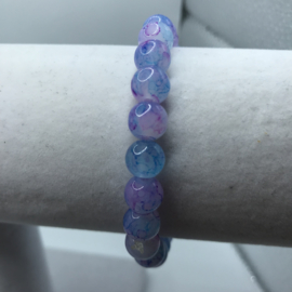 sky blue glas kralen armband