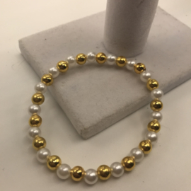 parelketting met goud