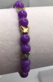 donker lavendel acrylarmband