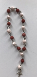 beige en bruine mini rozen krans