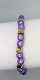licht lavendel acryl armband 17 cm