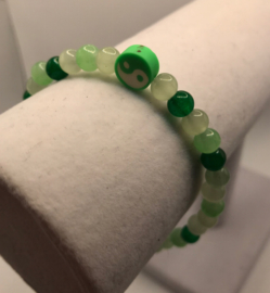 groene vredes teken armband