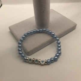 blue heart acryl  armband