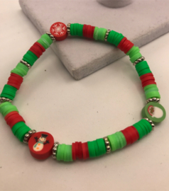 groem en rode kerst armband