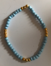 zee blauwe armband 17cm