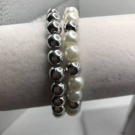 zilver kleurige 8 mm armband