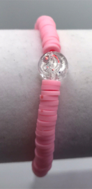 pink flower armband 17 cm