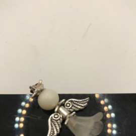 witte engel met zilver