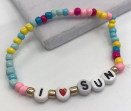 I love sun rocaille armband 16 cm