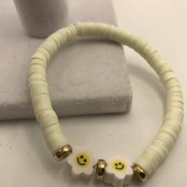 creme flower smiley