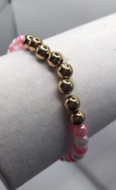 juicy pink met goud afgewerkt