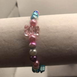 acryl pearl met beren armband