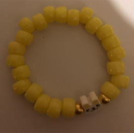 gele pony kralen 15 cm