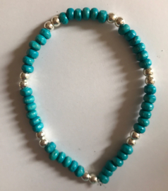 groene rocaille armband 17cm