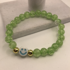 green smiley armband