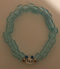 lichtblauwe armband 17-18 cm