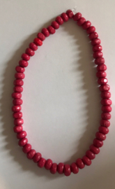rode rocaille armband 17 cm