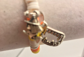 candy corn armband met bedels