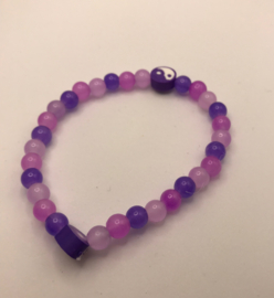 lavendel vredes teken armband
