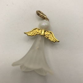 witte engel met goud