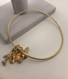 verstelbare armband gouden bedels