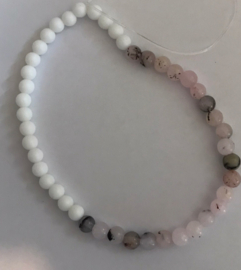 witte onyx en opaal 17-18cm