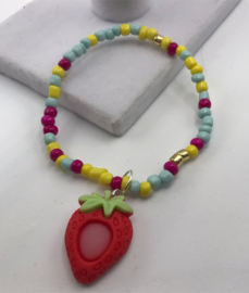 aardbei armband 17-18 cm