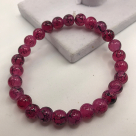 fruity framboos glaskralen armband