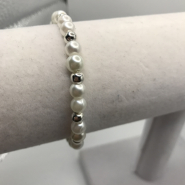 parel armband met goud of zilver