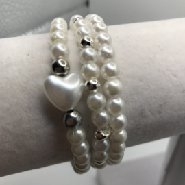 set van 3 parel armbanden