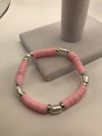 juicy pink met parels