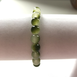 groene glaskralen armband 17,5 cm