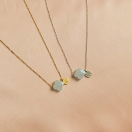 Lucky clover (Icy blue) - Necklace
