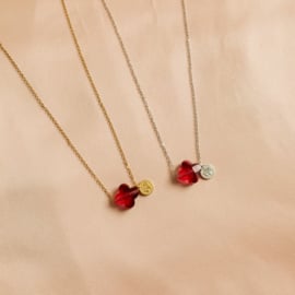 Lucky clover (Ruby pink) - Necklace