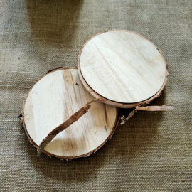 Houten schijf ±10cm per 2 stuks