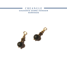 Agaat & obsidiaan, Edelsteen hangers voor basis creolen