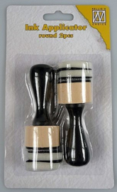 Nellie choice IAP003 Ink applicator rond 2 pcs. + 4 foam kussentjes