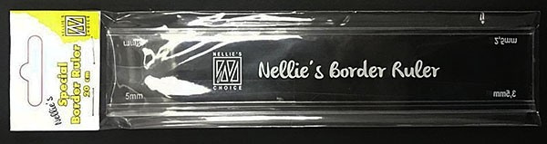 Nellie choice BORU001 Nellie's Special border cutting ruler 20cm For cutting: 2,5, 3, 3,5 and 5mm borders