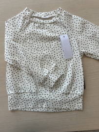 Sweater zwart met witte stippen
