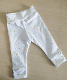 Legging White with gold dots