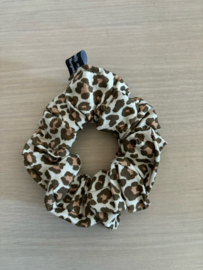 Scrunchie luipaard bruin
